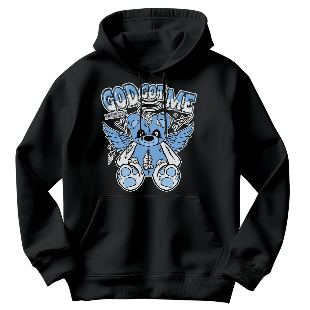 Sweatshirt To Match University Blue 5s - Gods Guides Me Bear Graphic