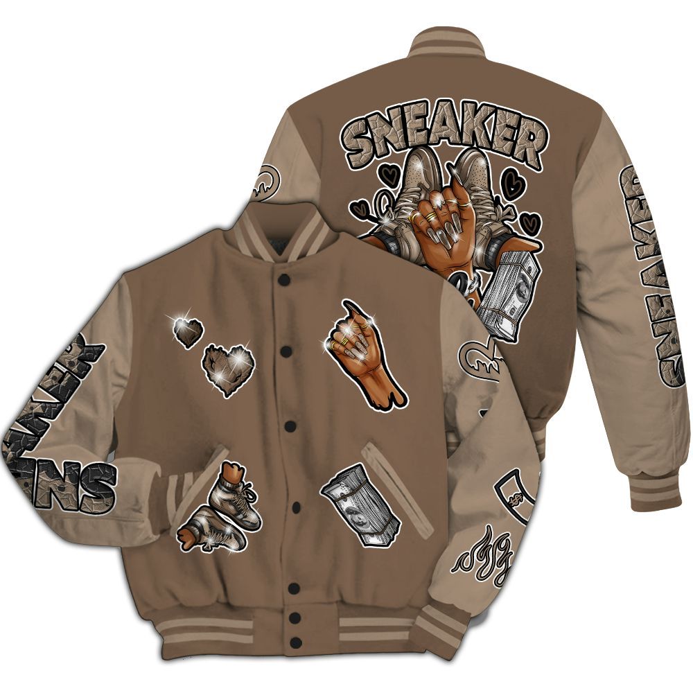 Varsity Jacket To Match Dark Mocha Jack - Sneakerz Girlz All Over Print