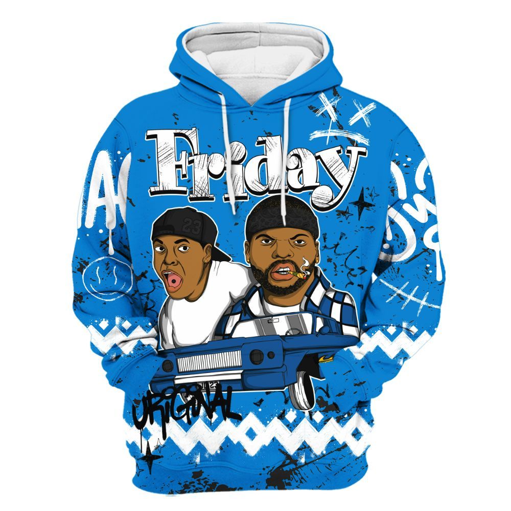 Hoodie To Match High OG FragmentxULA White Black 1s - Friday Sneaker Crayon All Over Print