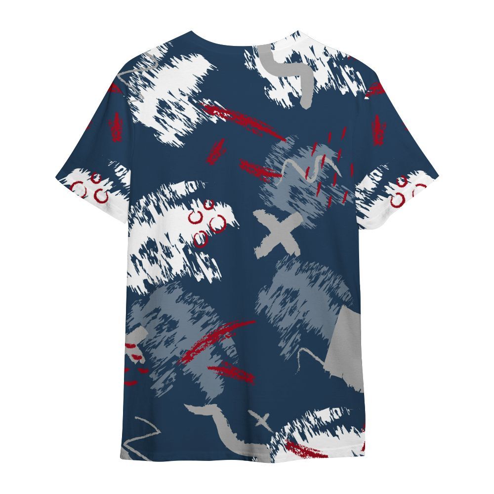 Shirt To Match Retro French Blue 2025 12s - Hustle Grind Pray All Over Print