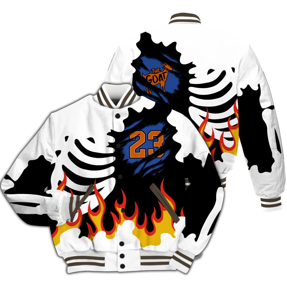 Varsity Jacket To Match Palermo GS League - Burning Skeleton 23 G.O.A.T All Over Print
