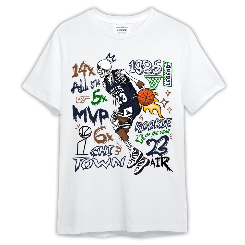 Shirt To Match Midnight Navy 13s - 1985 Legend Skeleton Shirt Outfit