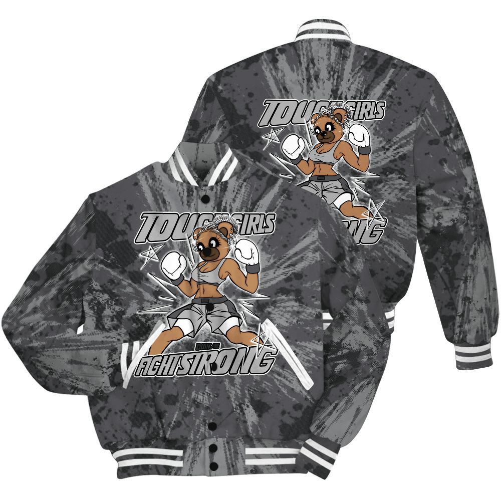 Varsity Jacket To Match White Thunder 4s Shirt - Gritty Girls Bear Luxury All Over Print