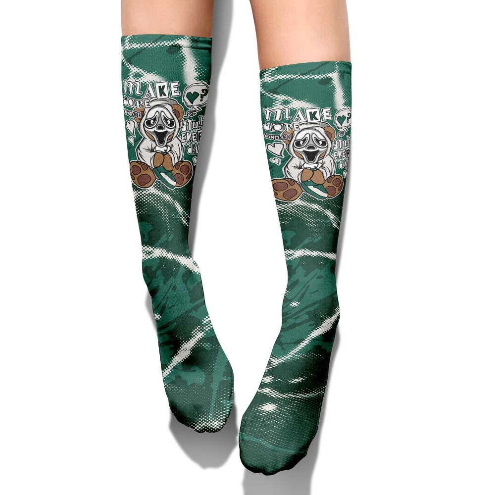 Sock To Match Oxidized Green 4s - Make Dopes Bear Halloween Profound