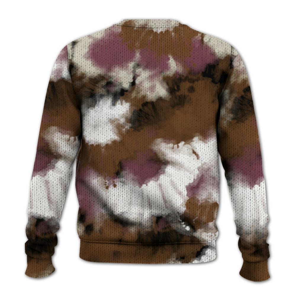 Knitted Sweater To Match Archaeo Brown 3s - Tie Dye FK Around Find Out