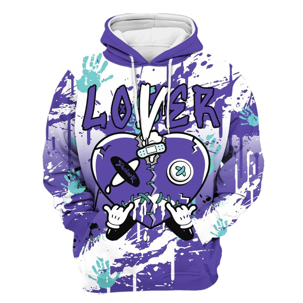Hoodie To Match Low Hornets 1s - Loser Lover Drip Heart All Over Print