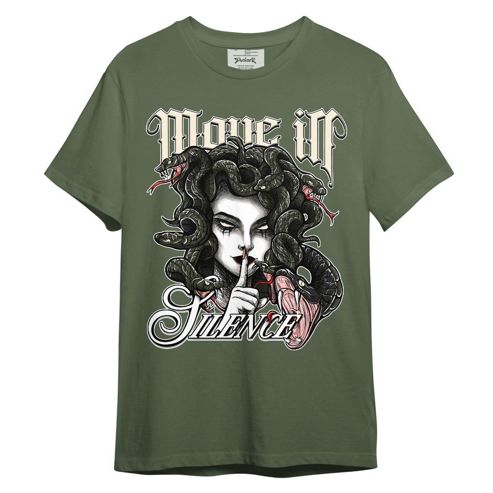 Shirt To Match Retro Undefeated 4s - Girl Move In Silence Graphic