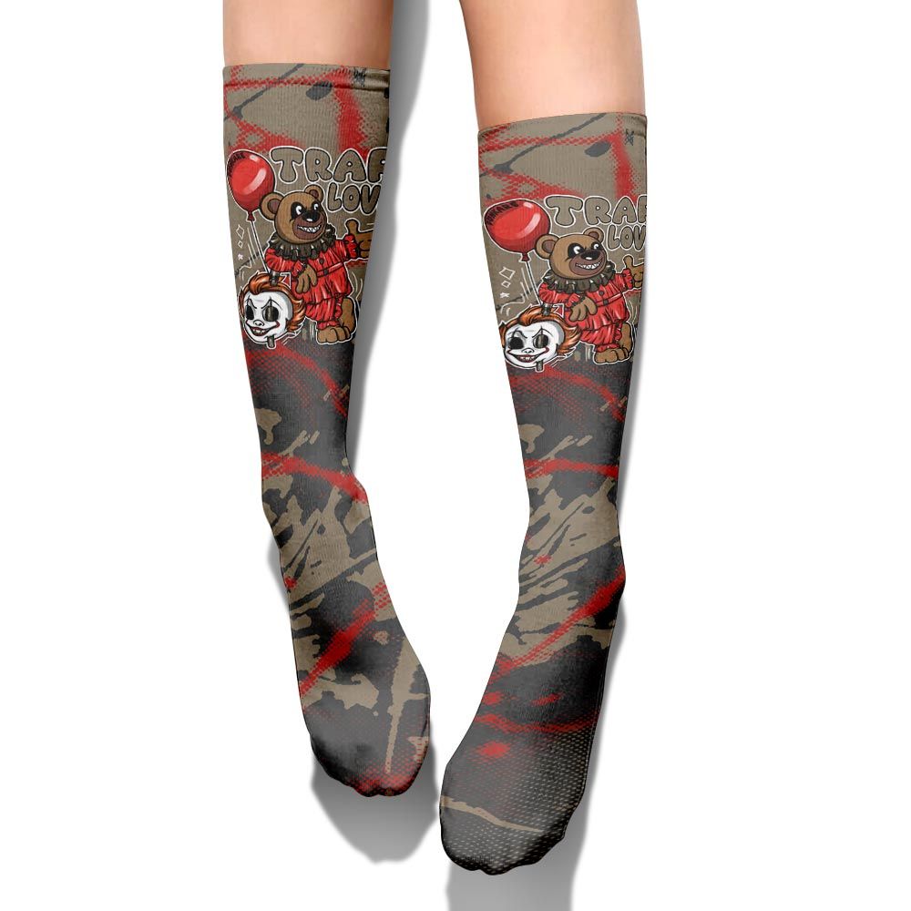 Sock To Match Olive 9s - Trap Loves Bear Profound