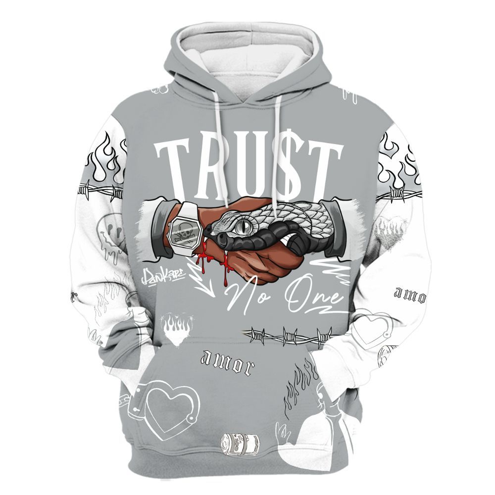 Hoodie To Match Retro Pure Money 3s - Snake Trust No One All Over Print