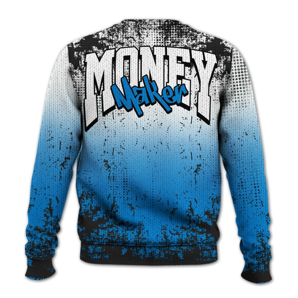 Sweater To Match High OG FragmentxULA White Black 1s - Move In Silence Money Street Retro Graphic