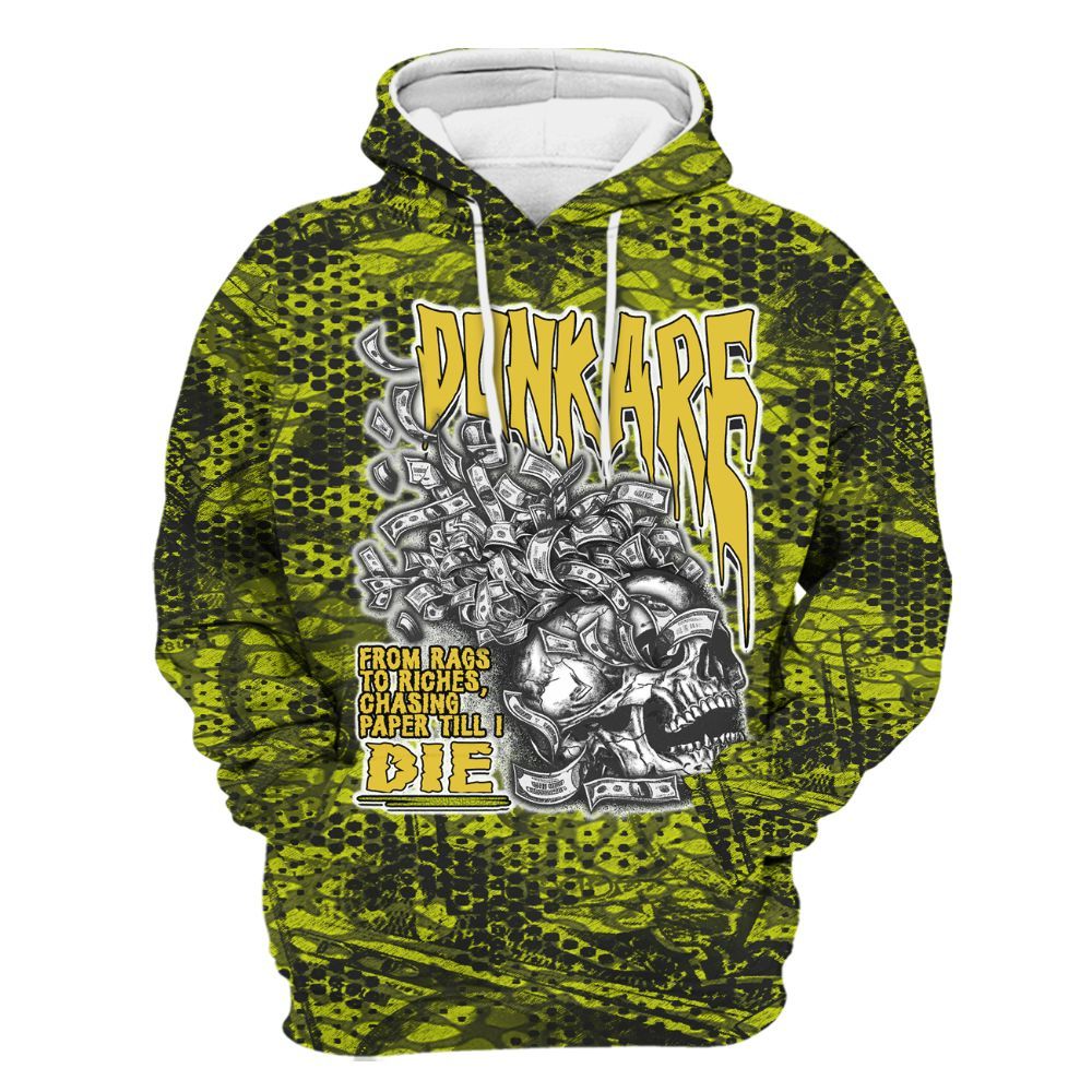 Hoodie To Match Dunk Low QS Halloween Skull - From Rags To Riches All Over Print