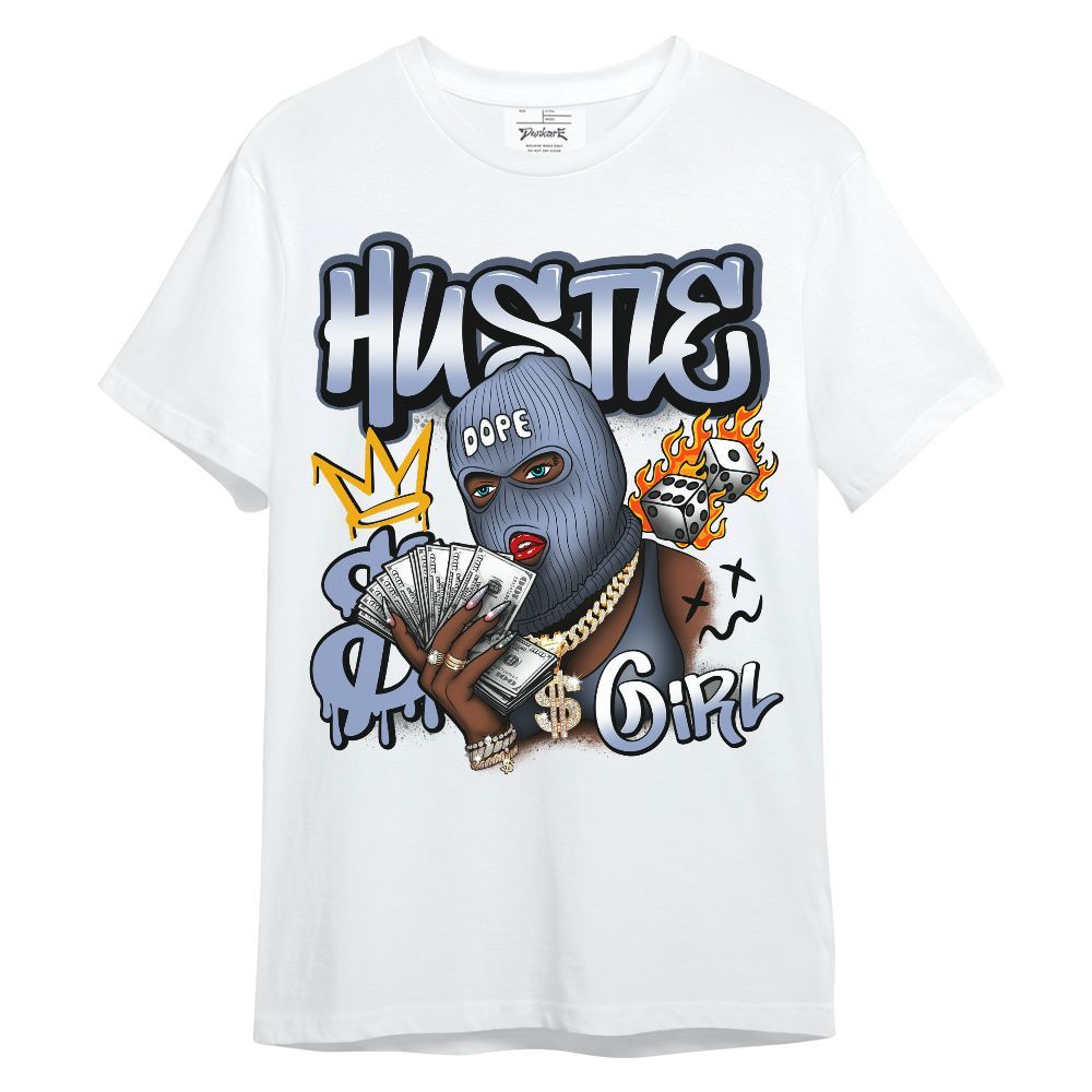 Shirt To Match Blue Grey 13s - Money Hustles Girl Streetwear Unisex Shirt
