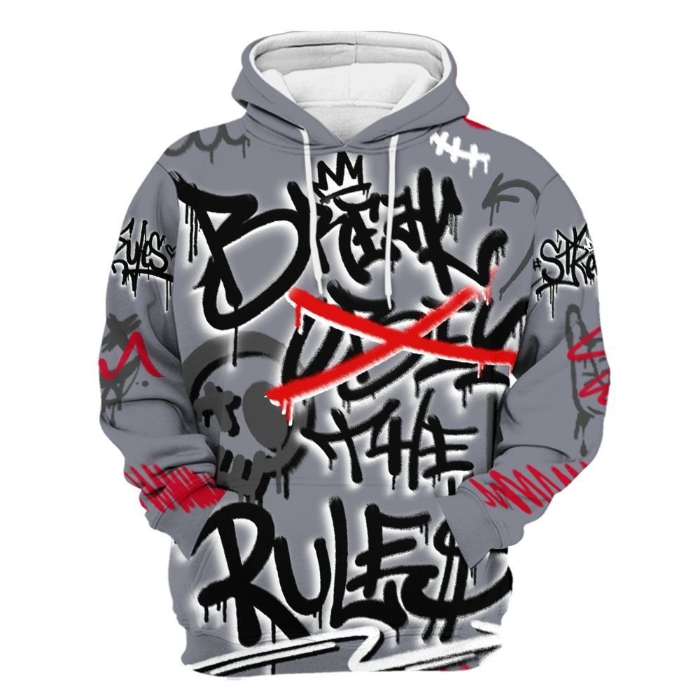 Hoodie To Match Retro Black Flint 13s - Break Rules Streetwear All Over Print