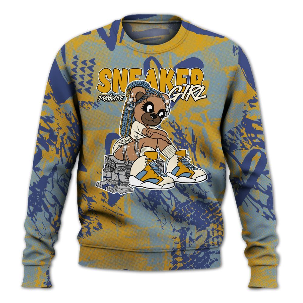 Sweatshirt To Match High OG First In Flight 1s - Sneaker Girl Bear Heart Grunge All Over Print