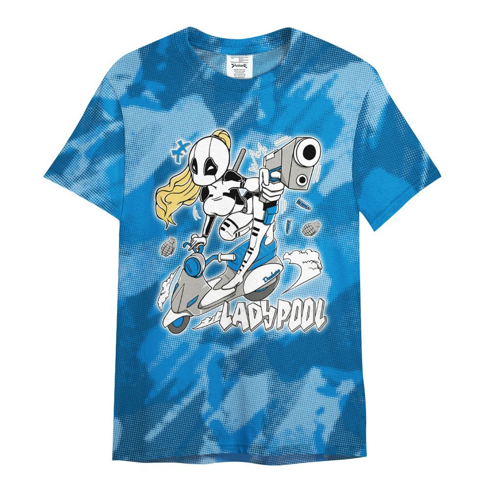 Shirt To Match Military Blue 4s - Lady Pool Cartoon Abstract Halftone All Over Print