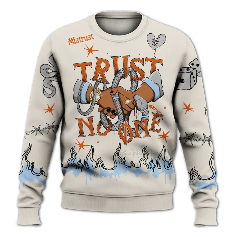 Sweatshirt To Match SE Craft 5s - Trust No One Snake-Bite Doodle Crayon All Over Print