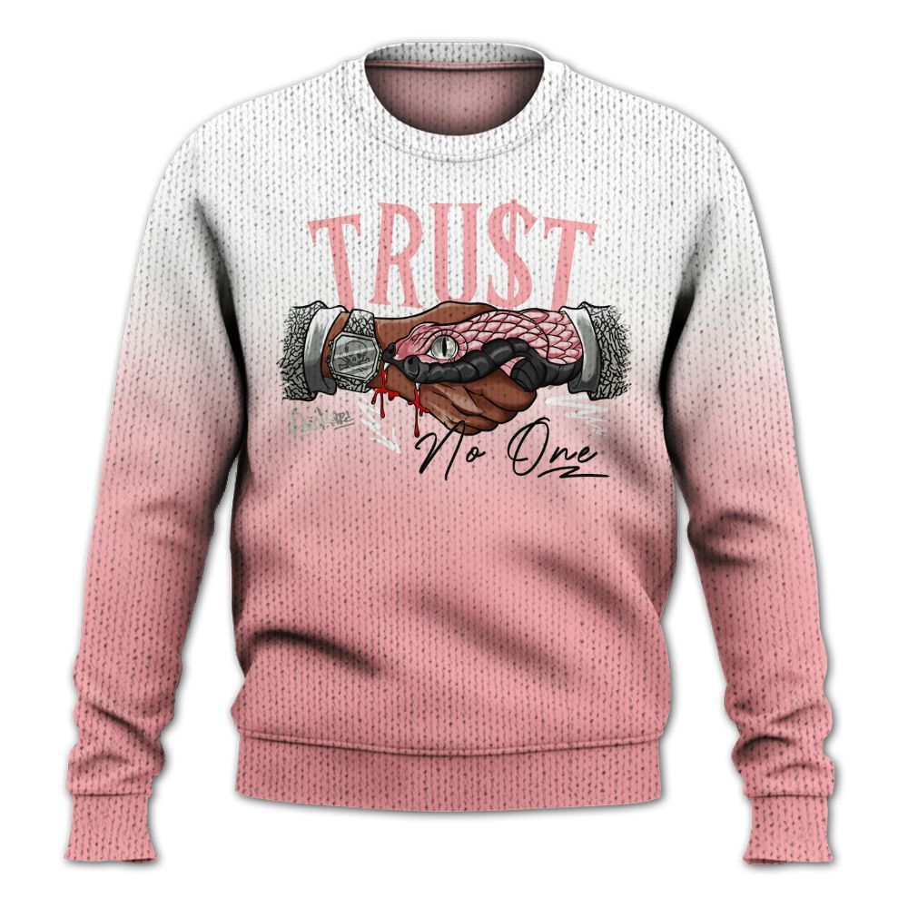 Knitted Sweater To Match Retro Wings 3s - Snake Trust No One Drip