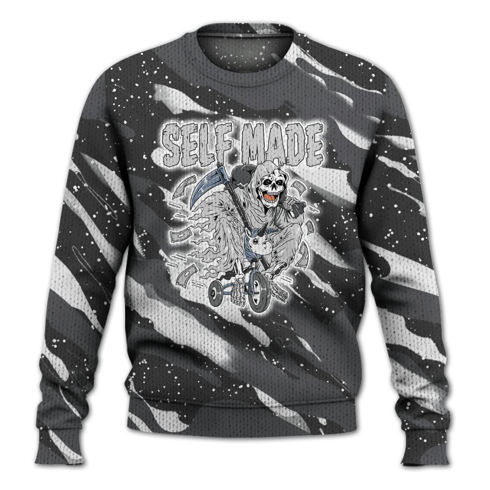 Knitted Sweater To Match Reverse Oreo 6s - Self Make Skeleton Colored