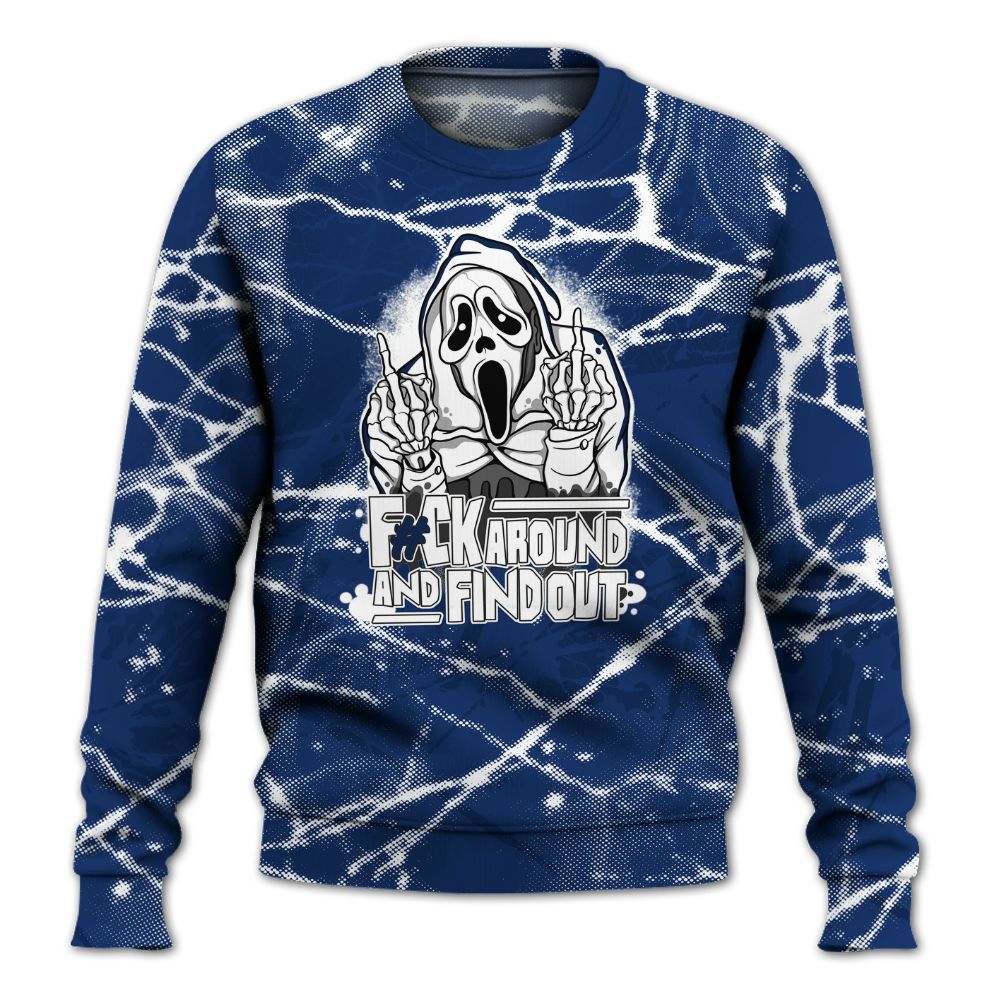 Sweatshirt To Match High OG Deep Royal Blue 1s - F#CK And Find Out Graphic All Over Print
