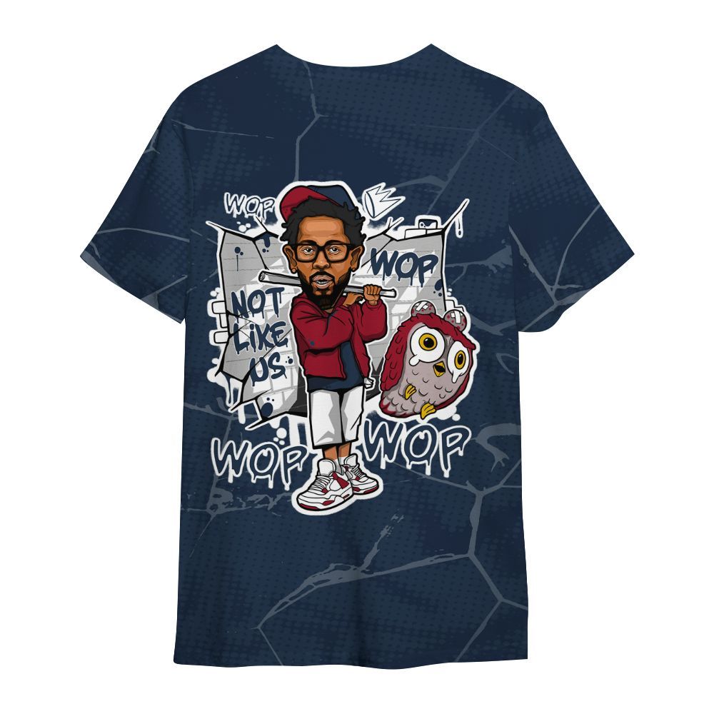 Shirt To Match White Midnight Navy 6s - None Like ComptonCity Graphic Crack All Over Print