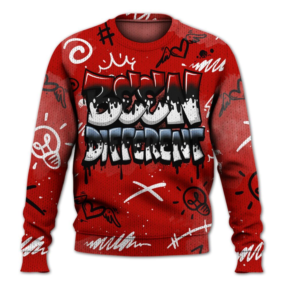 Sweater To Match OG Fire Red 5s - Drip Been Di2ferent Graphic
