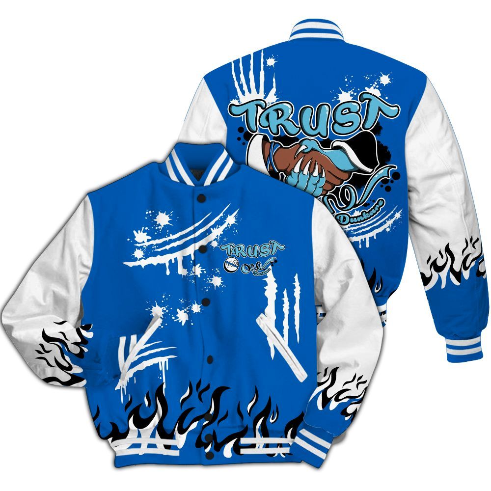 Varsity Jacket To Match Dunk Low Argon - Graphic Trust No One All Over Print