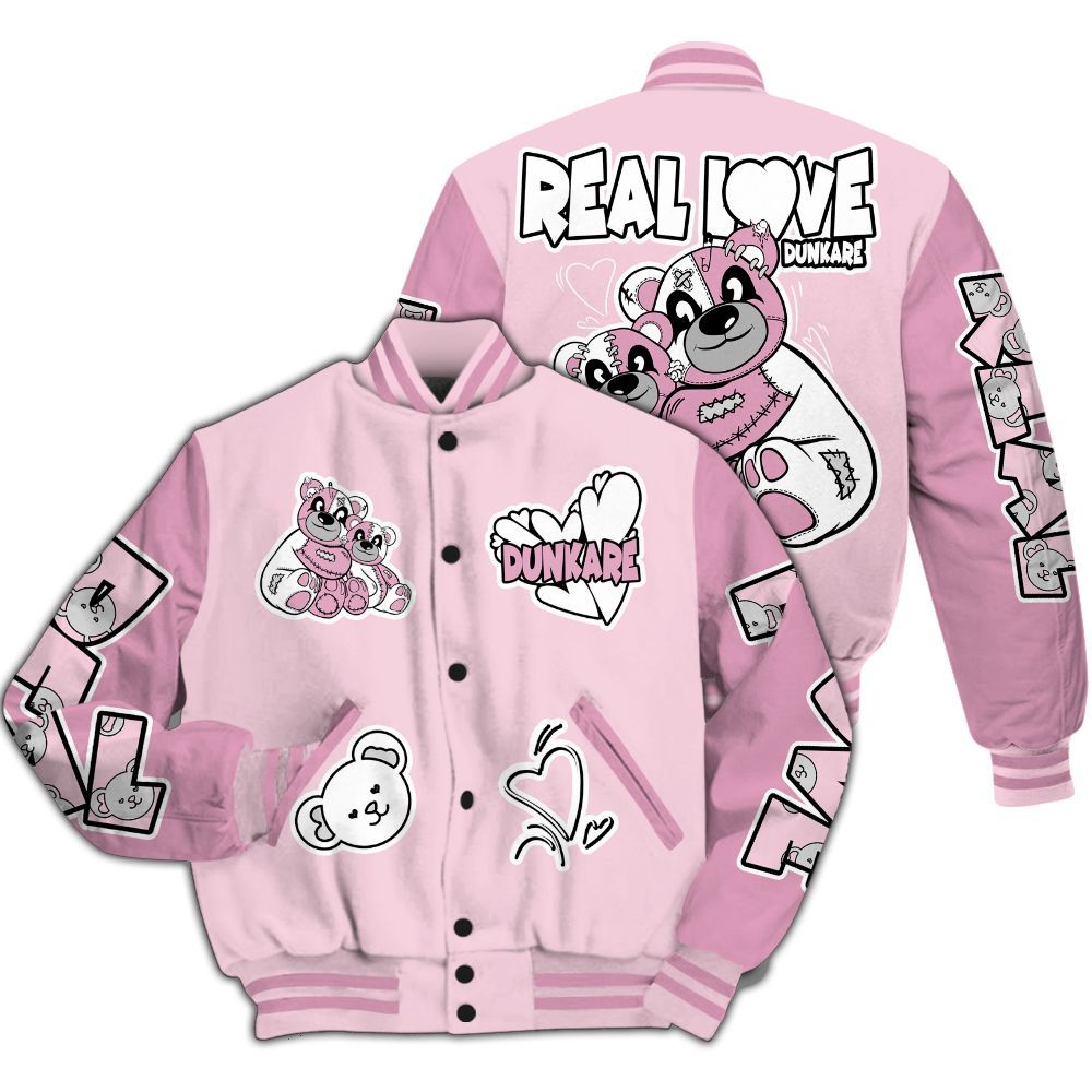 Varsity Jacket To Match Orchid 4s - Sincere Fondness Bear All Over Print