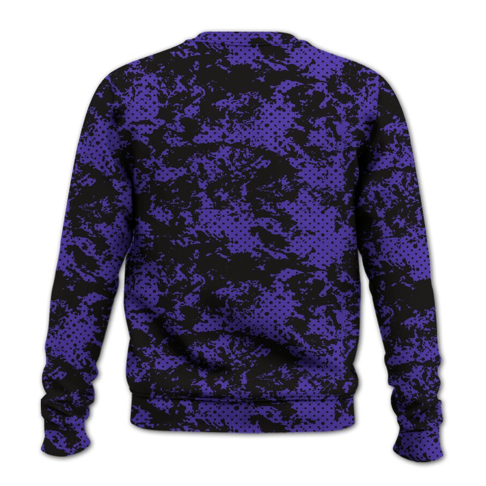 Sweatshirt To Match Field Purple 12s - Show Me The Money Retro All Over Print