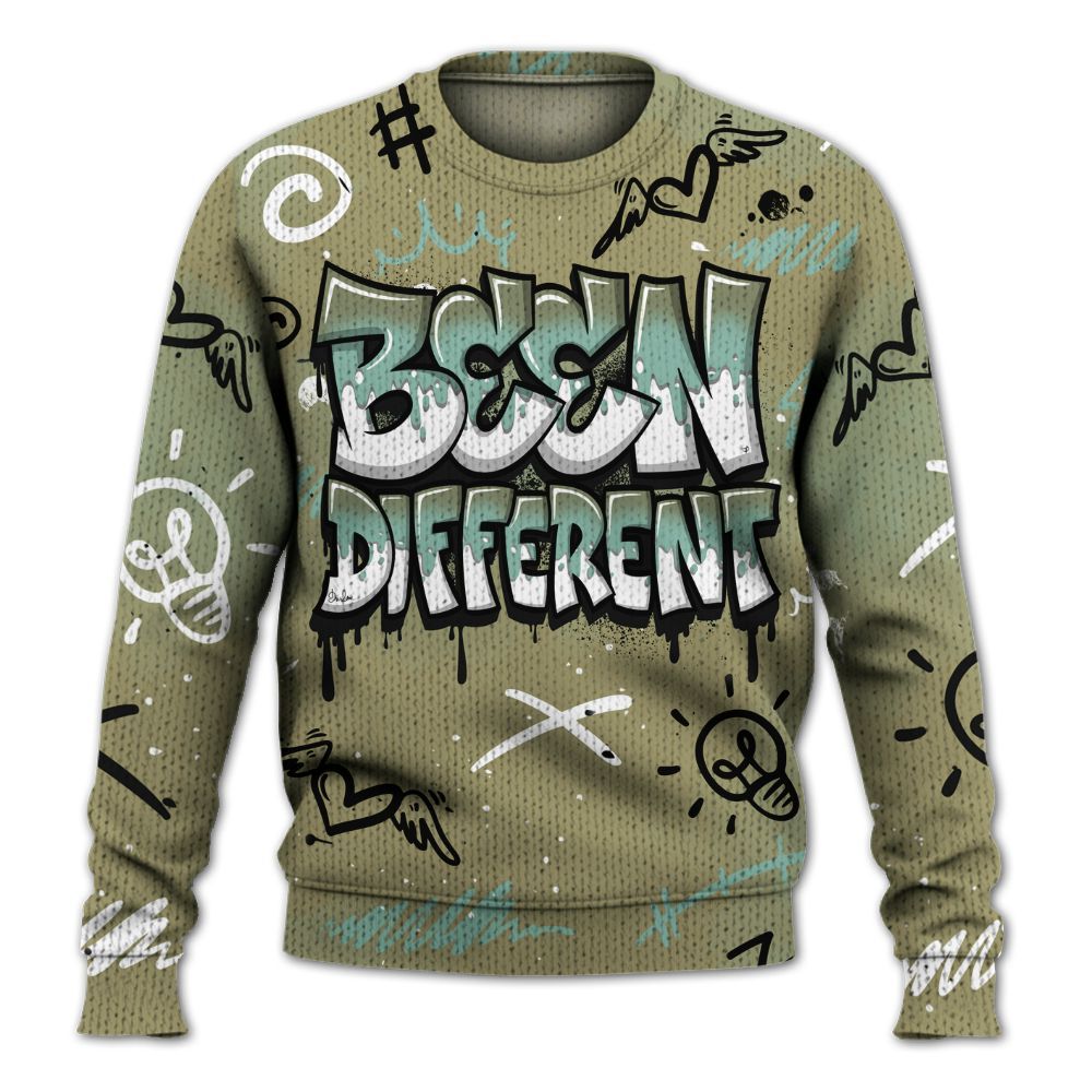 Knitted Sweater To Match Dunk Low Suede Olive Aura - Drip Been Di2ferent