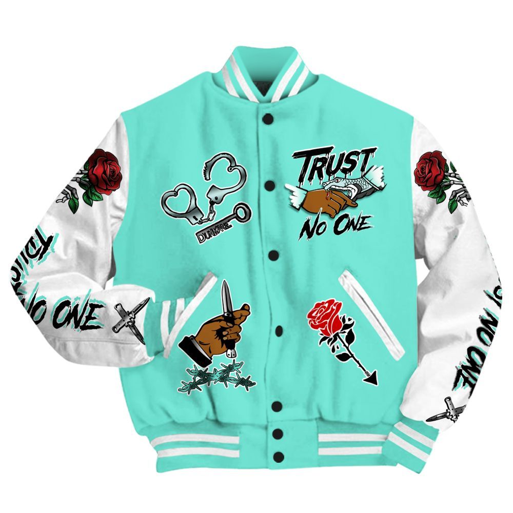 Varsity Jacket To Match Retro Low Igloo 11s - Trust No One Dripping All Over Print