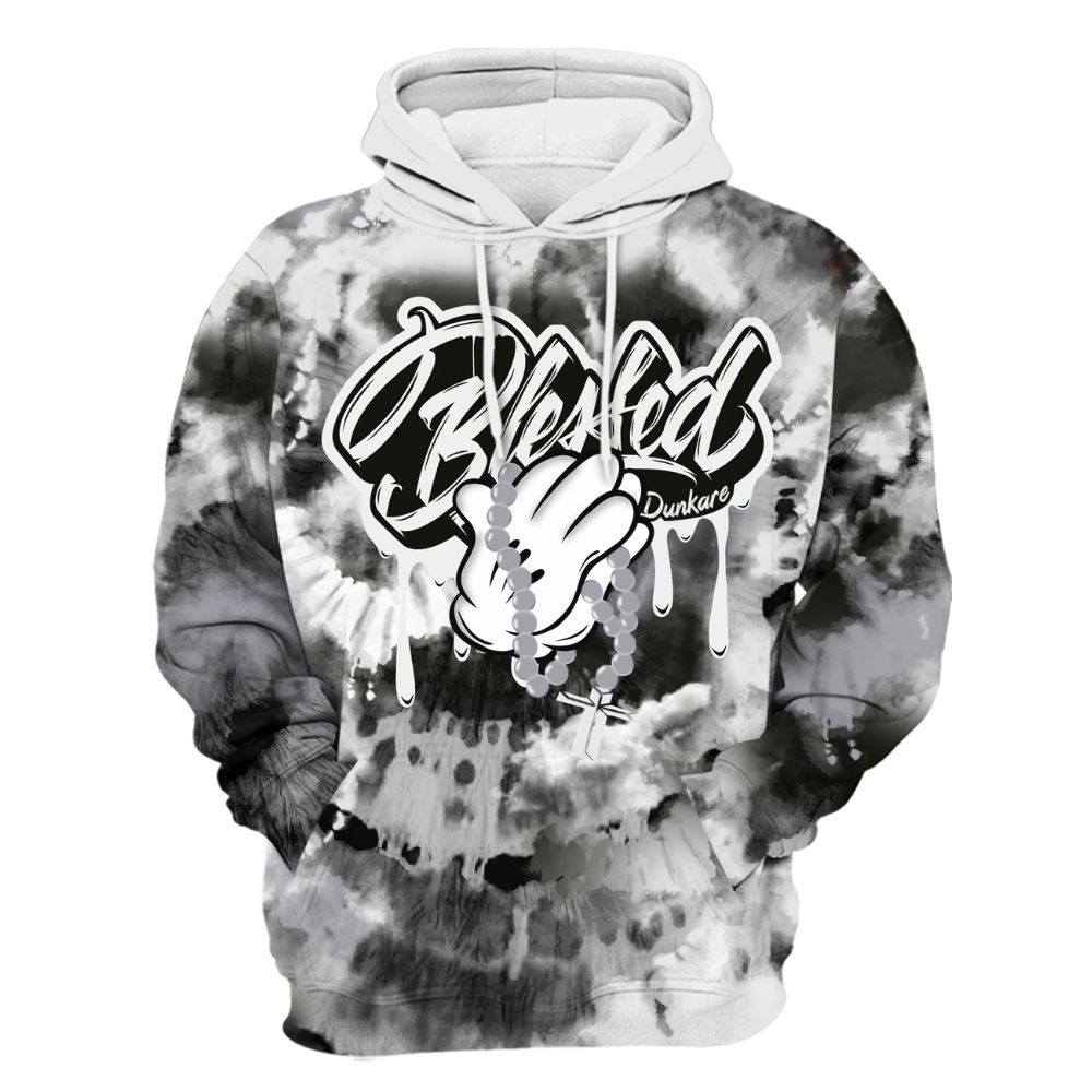 Hoodie To Match Baroque Brown 12s - God Blessed Tie Dye All Over Print