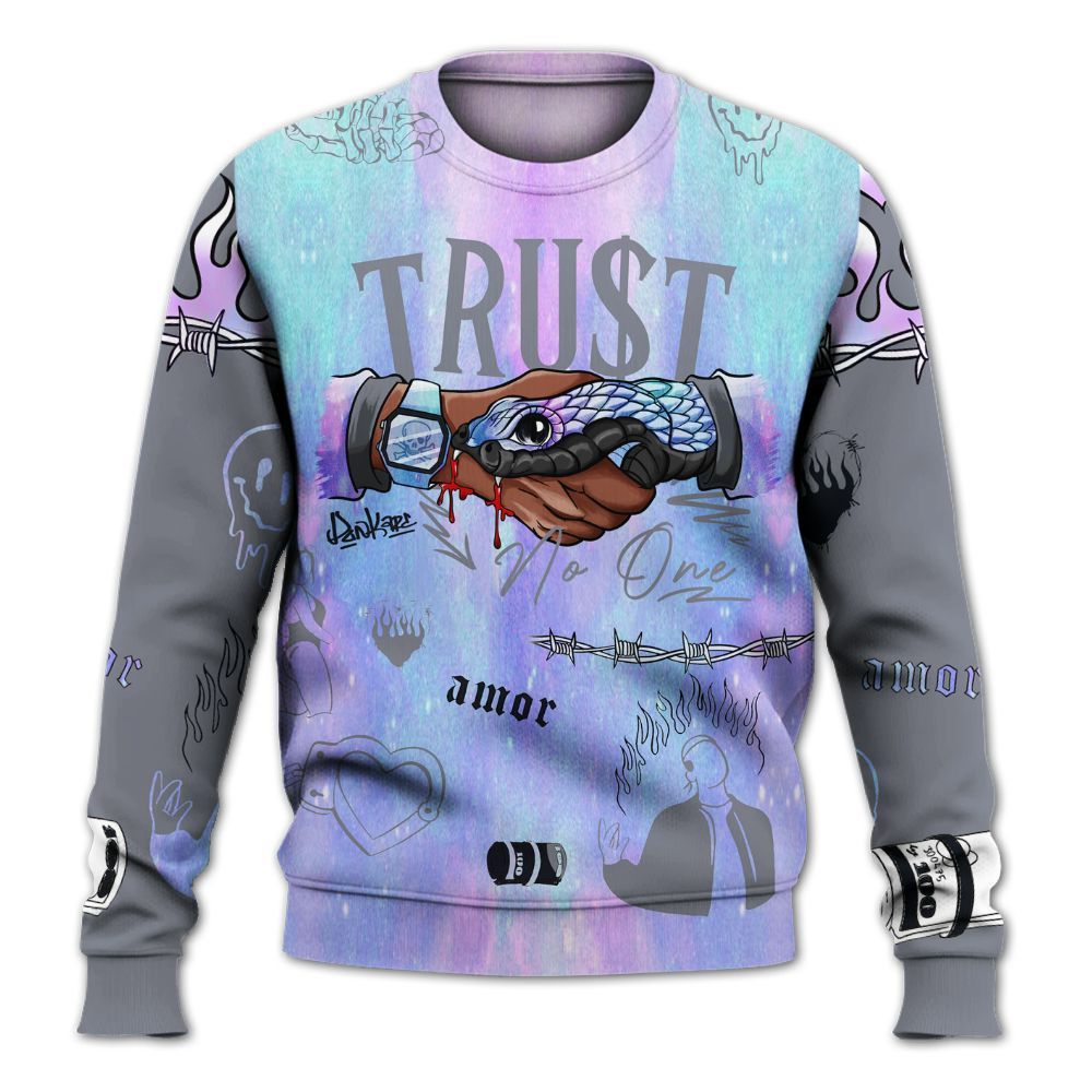 Sweatshirt To Match Zen Master 4s - Snake Trust No One All Over Print