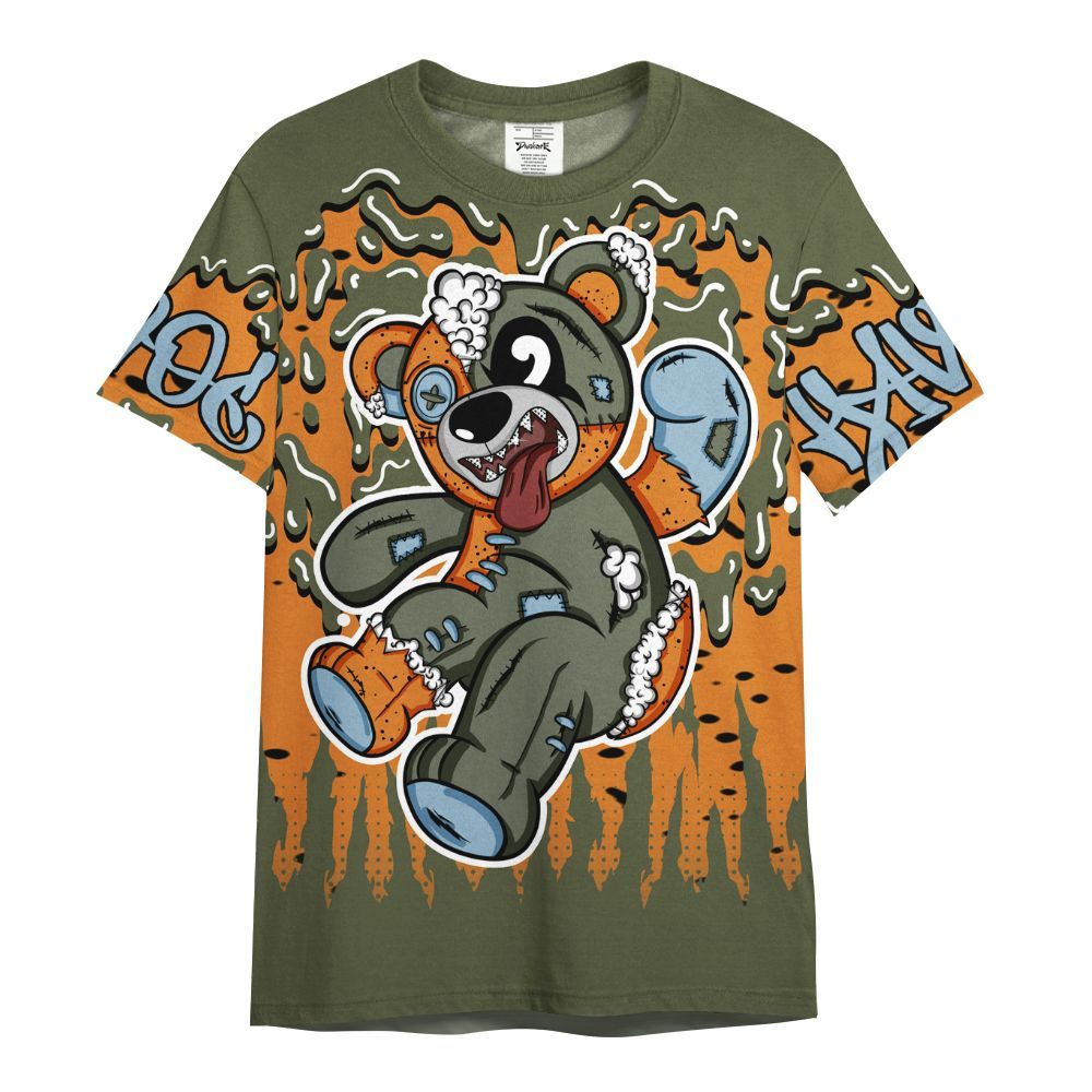 Shirt To Match Olive 5s - Havok Bear Dripping All Over Print