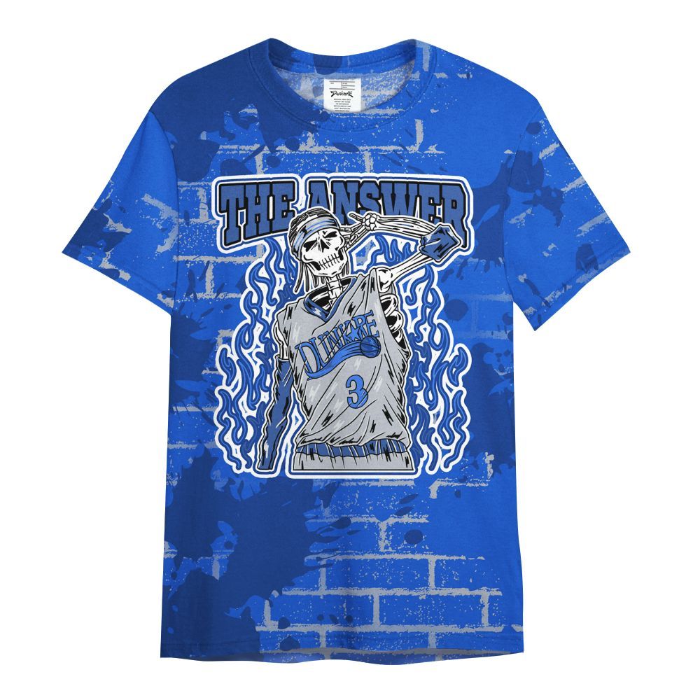 Shirt To Match Air Foamposite One Royal - Allen Answer Skeleton Brick All Over Print
