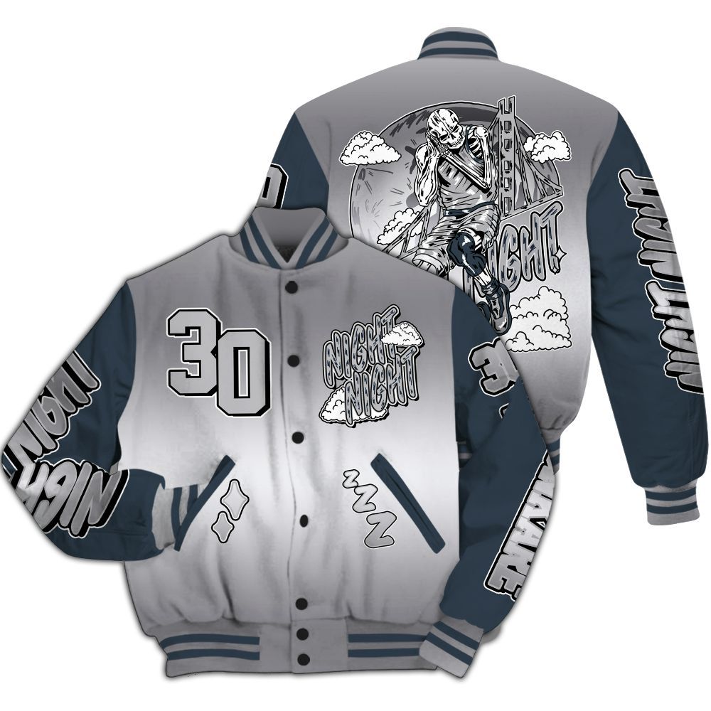 Varsity Jacket To Match Air Max 1 Jacquemus Blue - Seeya Skeleton All Over Print