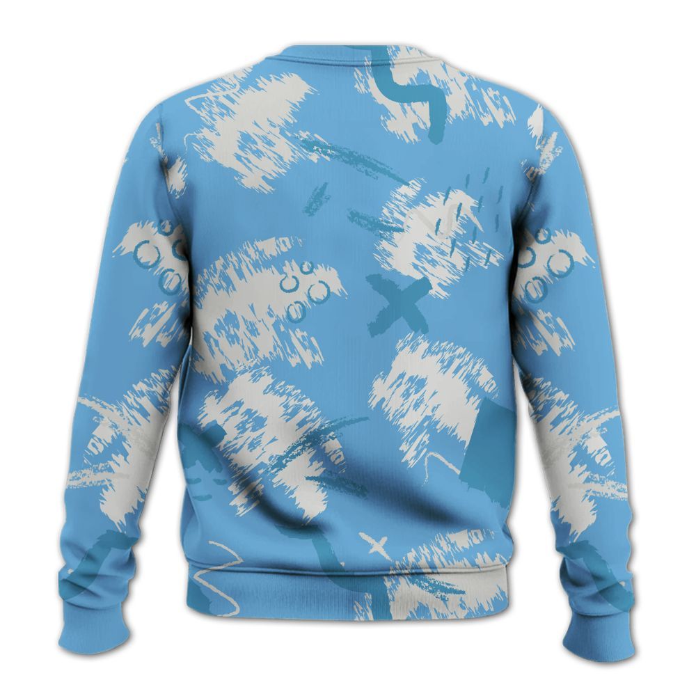 Sweatshirt To Match SB Dunk Low University Blue - Hustle Grind Pray Retro All Over Print