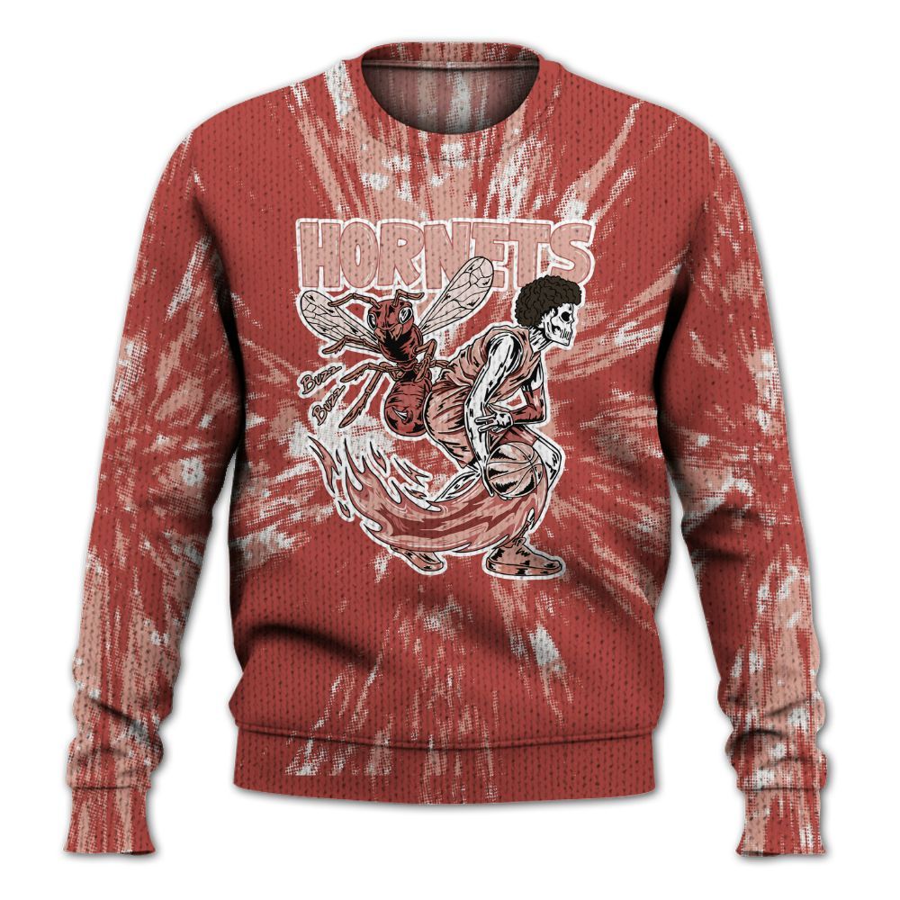 Knitted Sweater To Match Dune Red 13s - Hornets Skeleton Luxury