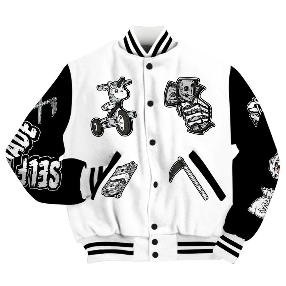 Varsity Jacket To Match Kobe 9 Elite Protro Halo - Self Make Skeleton All Over Print