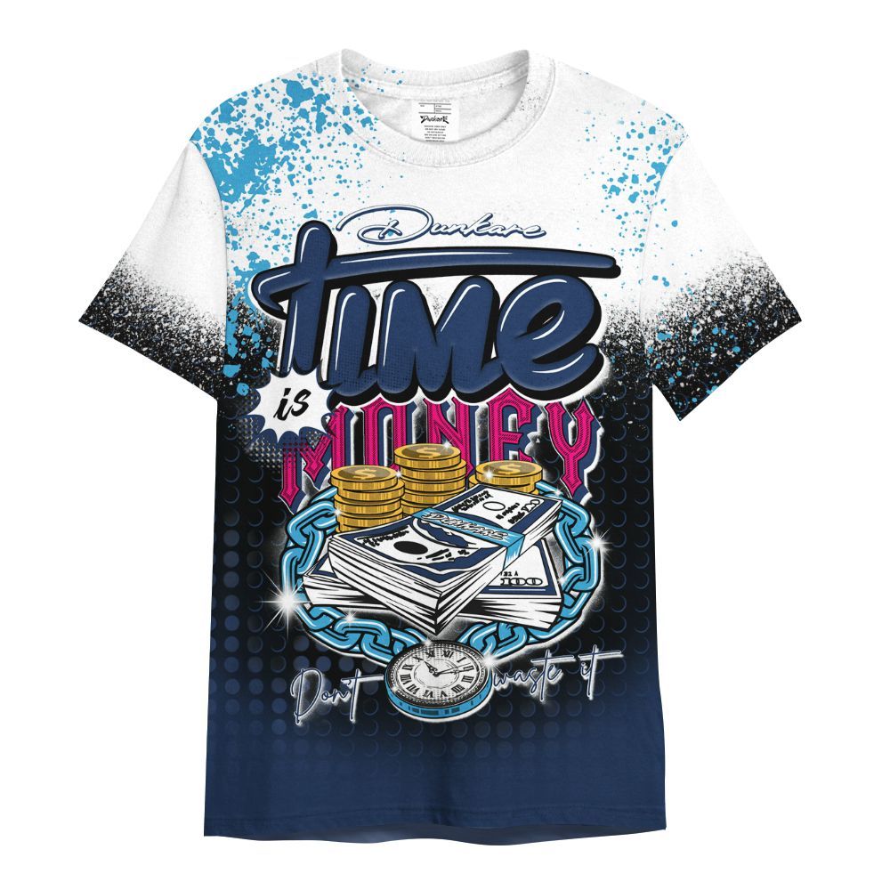 Shirt To Match Air Max 180 University Blue - Halftone Time Is Money All Over Print