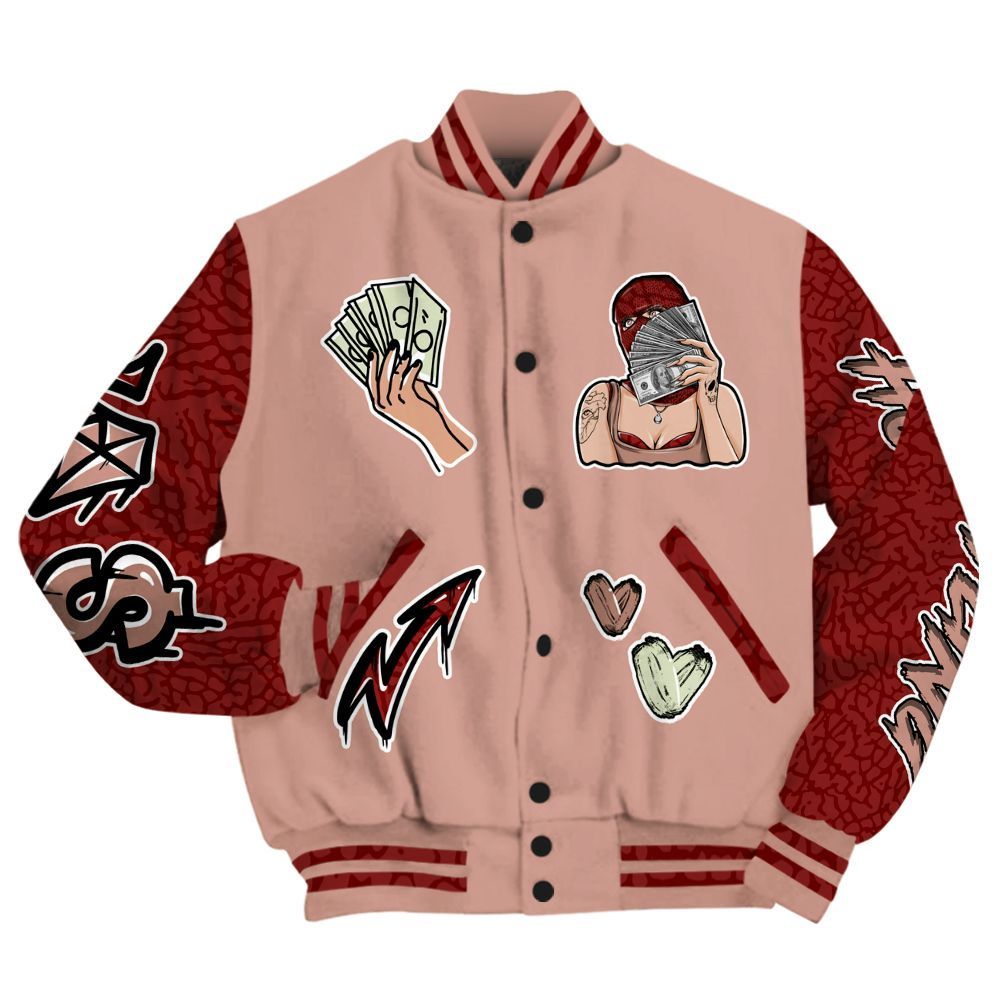 Varsity Jacket To Match Valentines Day 3s - Hustling Unique All Over Print
