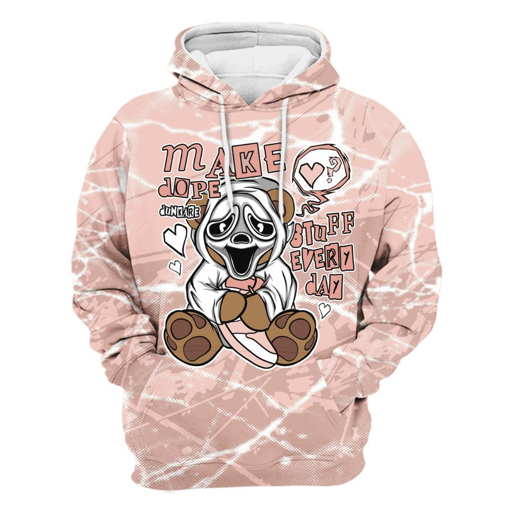 Hoodie To Match Low Legend Pink 11s - Make Dopes Bear Profound All Over Print