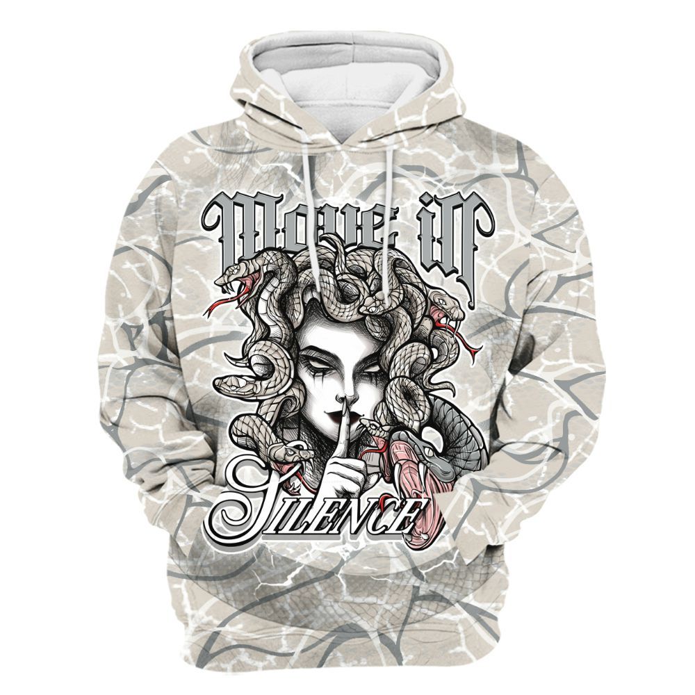 Hoodie To Match Retro Pure Money 3s - Girl Move In Silence All Over Print
