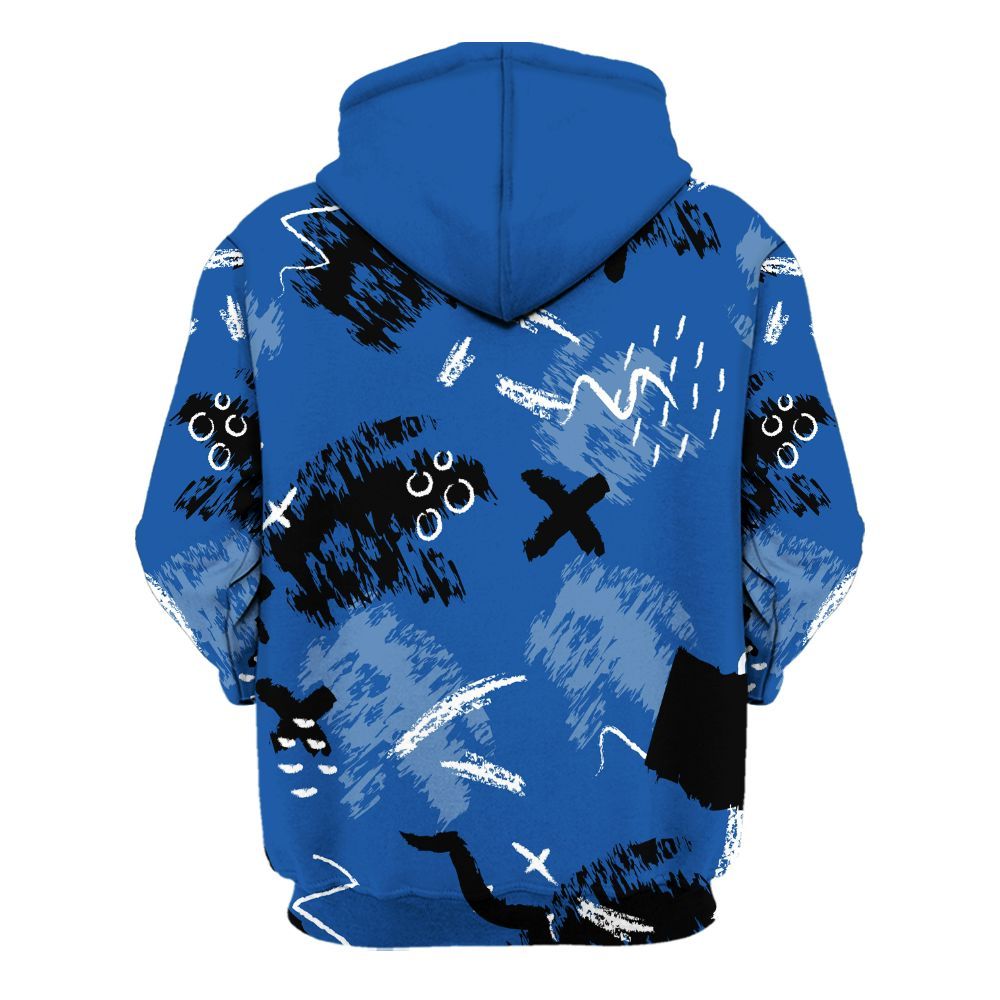 Hoodie To Match Low Space Royal 11s - Hustle Grind Pray Retro All Over Print