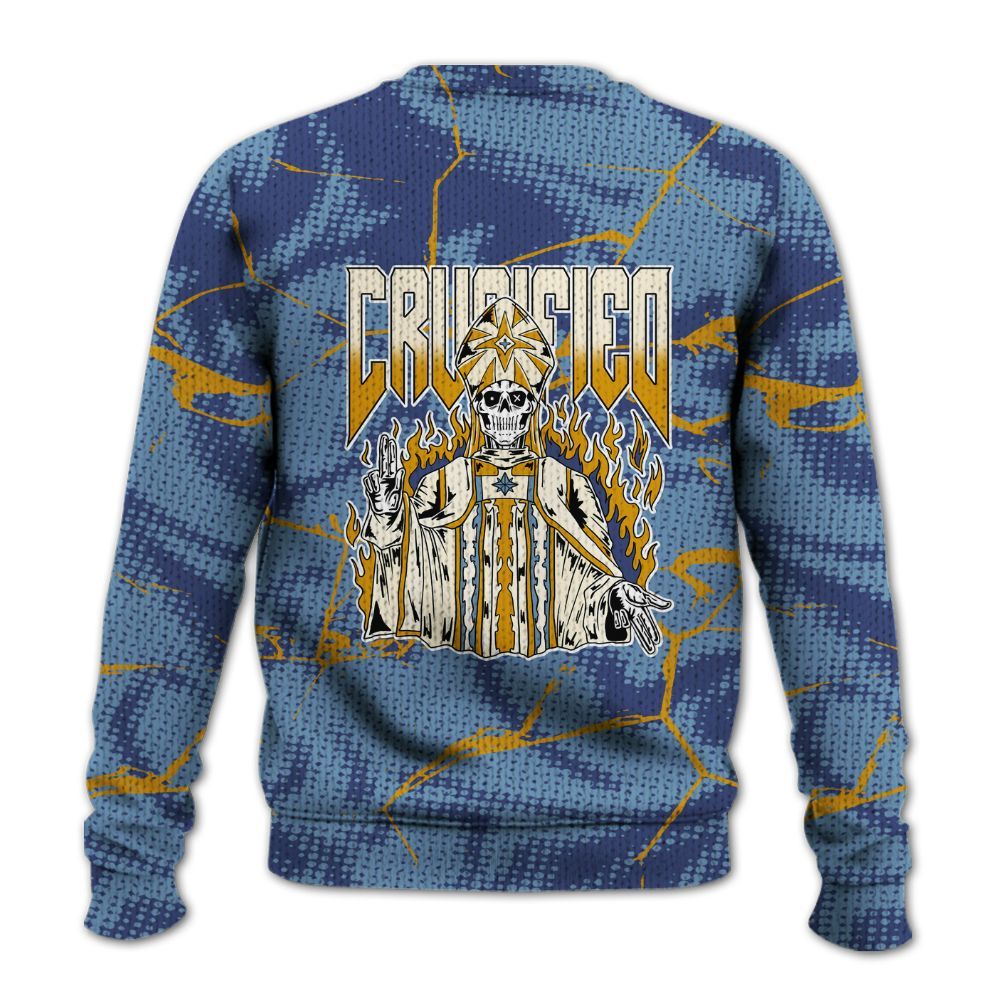 Knitted Sweater To Match High OG First In Flight 1s - Crucified Skeleton Crack