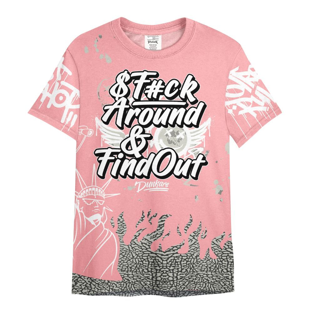 Shirt To Match Retro Wings 3s - Graphic Fck Around Find Out All Over Print