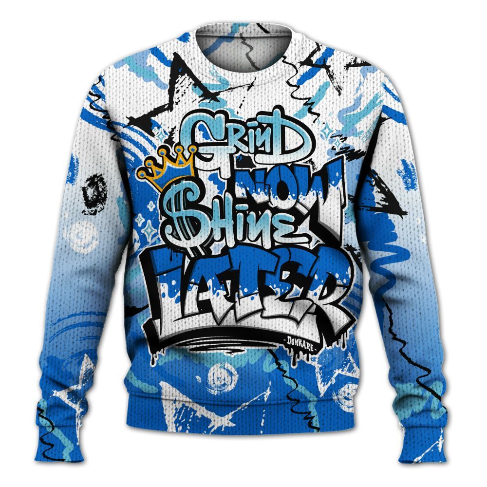 Knitted Sweater To Match Dunk Low Argon - Grind Shine Later Drip
