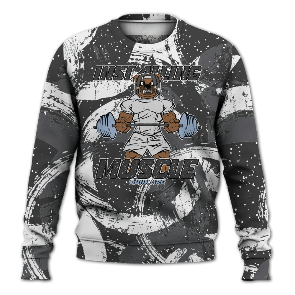 Sweatshirt To Match Reverse Black White 6s - Installing Muscle Bear Circle Slpash All Over Print