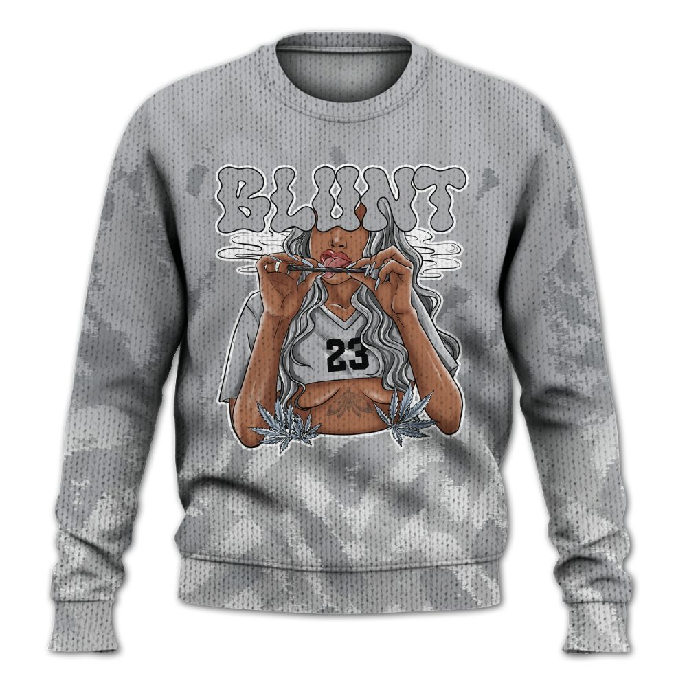 Knitted Sweater To Match Low OG Wolf Grey 1s - Bluntz Burnz