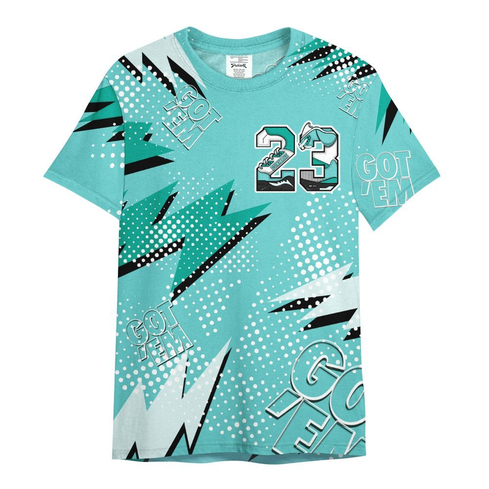 Shirt To Match KD 4 Easter Mint Candy - 23 Custom Name 5s All Over Print