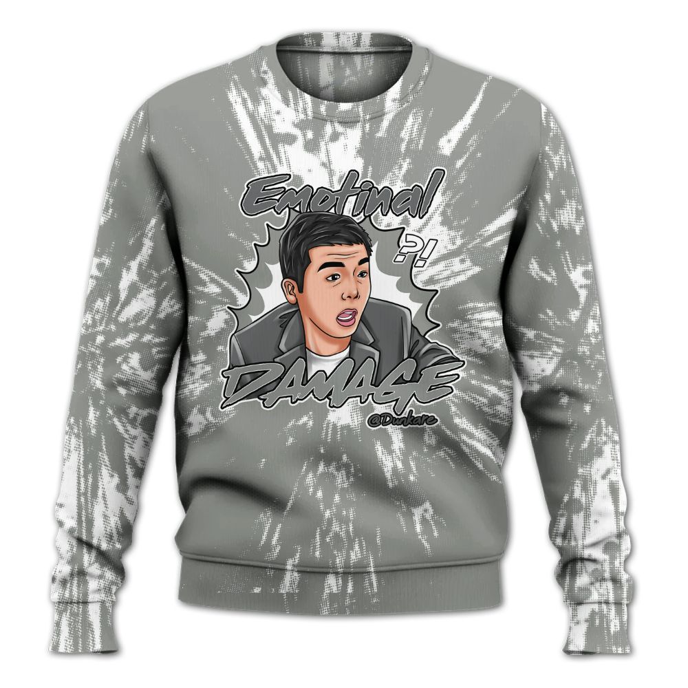 Sweatshirt To Match Paris Cement Grey 4s - Damaged Meme Shirt Unisex Outfit All Over Print